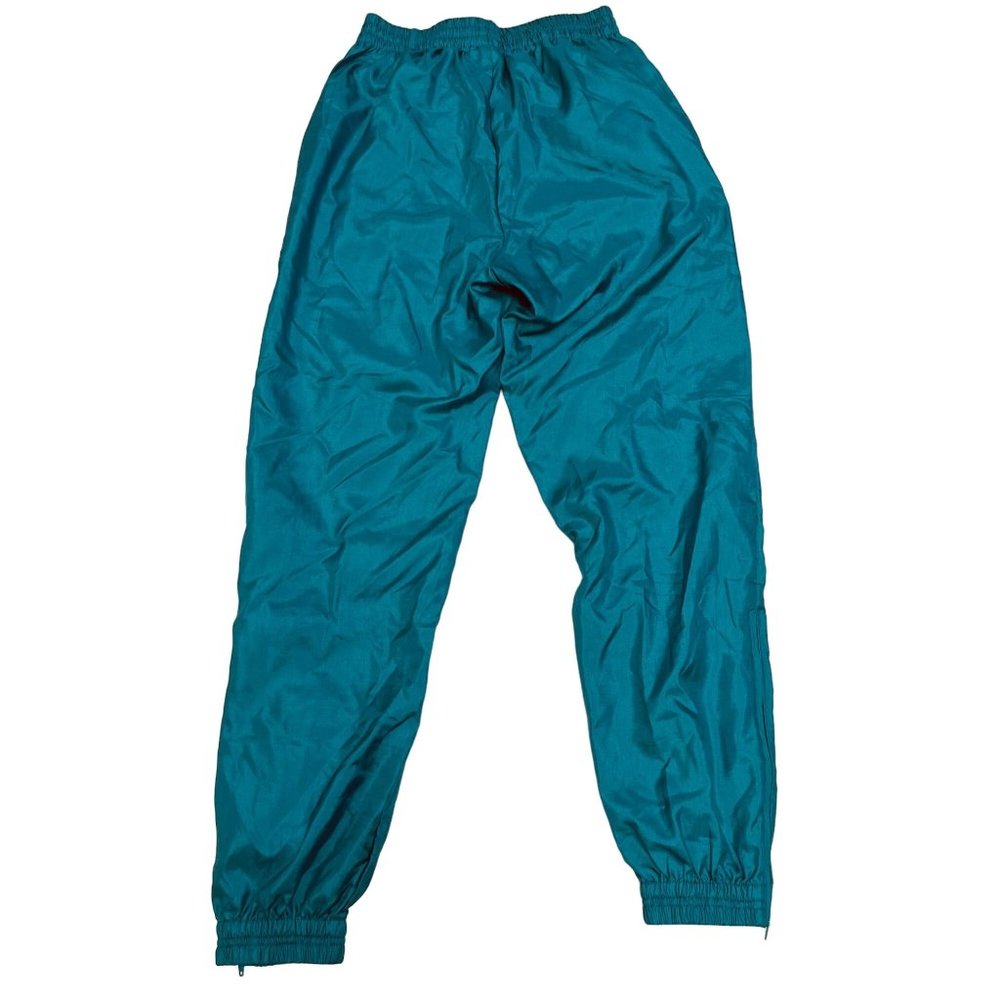 VINTAGE Prince Sportswear Trackpants Womens Medium Teal Windbreaker Tennis 90s - Picture 2 of 14